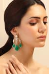Buy Joules By Radhika Green Stones Embellished Designer Earrings at Aza Fashions Buy_Joules By Radhika_Green Stones Embellished Designer Earrings_at_Aza_Fashions