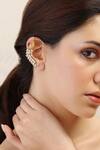 Buy Joules By Radhika Gold Plated Stones Polki Kundan Peacock Motif Ear Cuffs at Aza Fashions Buy_Joules By Radhika_Gold Plated Stones Polki Kundan Peacock Motif Ear Cuffs_at_Aza_Fashions