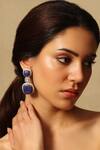 Buy_Joules By Radhika_Blue Stones Studded Earrings _at_Aza_Fashions