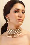 Buy_Joules By Radhika_Pink Pearls, Stones And Embellished Necklace Set_at_Aza_Fashions
