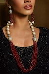 Amaara Jewels_Gold Plated Stones Designer Long Necklace Set _Online_at_Aza_Fashions