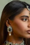 Amaara Jewels_Black Pearls, Stones Blossom Choker Set _Online_at_Aza_Fashions