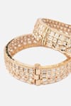 Vivinia By Vidhi Mehra Gold Plated Stones, Zari Quad Design Kundan Polki Bangles Online at Aza Fashions Vivinia By Vidhi Mehra_Gold Plated Stones, Zari Quad Design Kundan Polki Bangles _Online_at_Aza_Fashions