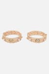 Shop_Vivinia By Vidhi Mehra_Gold Plated Stones Filigree Bangles Set Of 2 _at_Aza_Fashions