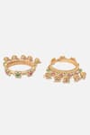 Vivinia By Vidhi Mehra_Gold Plated Stones Vine Embellished Bangles Set _Online_at_Aza_Fashions