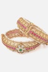 Vivinia By Vidhi Mehra Gold Plated Stones Bahara Embellished Bangles Set Online at Aza Fashions Vivinia By Vidhi Mehra_Gold Plated Stones Bahara Embellished Bangles Set _Online_at_Aza_Fashions