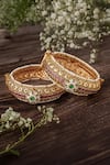 Buy Vivinia By Vidhi Mehra Gold Plated Stones Bahara Embellished Bangles Set at Aza Fashions Buy_Vivinia By Vidhi Mehra_Gold Plated Stones Bahara Embellished Bangles Set _at_Aza_Fashions