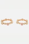 Shop_Vivinia By Vidhi Mehra_Gold Plated Stones Floret Embellished Bangles Set _at_Aza_Fashions