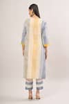 Shop_Banana Labs_Multi Color Cotton Round Neck Stripe Kurta Set _at_Aza_Fashions