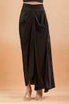 Buy_Prisho_Black Chiffon Gota Patti, Sequins, Embroidery Sweetheart Floral Kaftan Set _Online_at_Aza_Fashions
