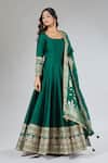 Buy Samyukta Singhania Green Silk, Organza Sequins, Zari Round Neck Embroidered Anarkali Set Online at Aza Fashions Buy_Samyukta Singhania_Green Silk, Organza Sequins, Zari Round Neck Embroidered Anarkali Set _Online_at_Aza_Fashions