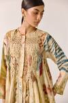 Shop_Cord_Multi Color Cotton Round Neck Frida Abstract Print Shirt _Online_at_Aza_Fashions