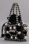 MODARTA_Black Pearl Embellished Potli Handbag _at_Aza_Fashions
