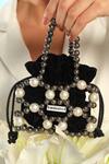 Buy_MODARTA_Black Pearl Embellished Potli Handbag 