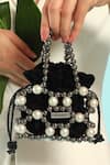 Buy_MODARTA_Black Pearl Embellished Potli Handbag _at_Aza_Fashions