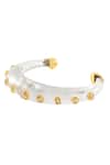 Isharya White Crystals Clear Core Cuff Bracelet Online at Aza Fashions Isharya_White Crystals Clear Core Cuff Bracelet _Online_at_Aza_Fashions