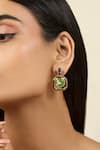 Shop Isharya Multi Color Crystals Mismatched Drop Earrings Online at Aza Fashions Shop_Isharya_Multi Color Crystals Mismatched Drop Earrings _Online_at_Aza_Fashions