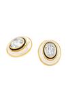 ISHARYA_Gold Plated Crystals Embellished Stud Earrings _Online_at_Aza_Fashions