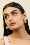 Buy_ISHARYA_Gold Plated Crystals Embellished Stud Earrings _at_Aza_Fashions