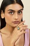 Buy Isharya Multi Color Crystals Two Head Embellished Ring at Aza Fashions Buy_Isharya_Multi Color Crystals Two Head Embellished Ring_at_Aza_Fashions