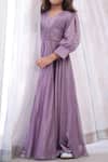 Buy_Samyukta Singhania_Purple Shimmer Gathered Long Gown 