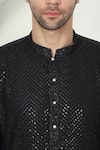 Buy Aham-Vayam Black Cotton Sequins, Embroidery Kurta Set Buy_Aham-Vayam_Black Cotton Sequins, Embroidery Kurta Set