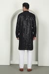 Shop Aham-Vayam Black Cotton Sequins, Embroidery Kurta Set at Aza Fashions Shop_Aham-Vayam_Black Cotton Sequins, Embroidery Kurta Set _at_Aza_Fashions