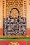 Buy_Grassroot By Anita Dongre_Brown Woven Dhurrie Tote Bag _at_Aza_Fashions