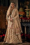Buy_Rimple And Harpreet Narula_Pink Tulle Pearls, Sequins, Embroidery Round Neck Kurta Sharara Set _at_Aza_Fashions