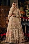Buy_Rimple And Harpreet Narula_Ivory Tulle Pearls, Sequins, Applique, Embroidery Floral Kurta Sharara Set _at_Aza_Fashions