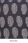 Grassroot By Anita Dongre_Black Viscose 63% Printed Ajrakh Korat Saree And Unstitched Blouse Piece _Online_at_Aza_Fashions