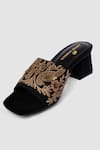 Buy_Anita Dongre_Black Zari Zardozi Embroidered Heels _Online_at_Aza_Fashions