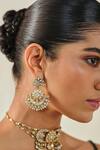 Buy_Anita Dongre_Gold Plated And Silver Floret Choker_at_Aza_Fashions