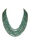 Buy_Anita Dongre_Silver Layered Aventurine Stone Necklace _at_Aza_Fashions