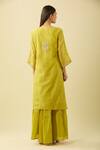 Shop Kameez Green Cotton, Chiffon Sequins, Zari, Gota Patti Embroidered Kurta Sharara Set at Aza Fashions Shop_Kameez_Green Cotton, Chiffon Sequins, Zari, Gota Patti Embroidered Kurta Sharara Set_at_Aza_Fashions