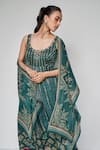 Buy Anita Dongre Green Persian Carpet Print Scarf at Aza Fashions Buy_Anita Dongre_Green Persian Carpet Print Scarf _at_Aza_Fashions
