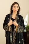 House Of Inari Black Honey Bee Embroidered Cape Online at Aza Fashions House Of Inari_Black Honey Bee Embroidered Cape _Online_at_Aza_Fashions