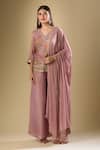 Buy Samyukta Singhania Pink Silk, Chiffon Sequins, Mirrors V-neck Embroidered Kurta Palazzo Set Online at Aza Fashions Buy_Samyukta Singhania_Pink Silk, Chiffon Sequins, Mirrors V-neck Embroidered Kurta Palazzo Set_Online_at_Aza_Fashions