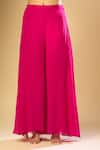 Buy_Samyukta Singhania_Pink Silk, Georgette Embroidery Scoop Neck Sequin Kurta Palazzo Set _Online_at_Aza_Fashions