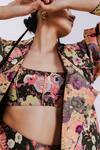 July Issue_Multi Color Woven Floral Blazer And Mini Skirt Set _Online_at_Aza_Fashions