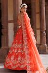 Shop Vinita Bhansali Orange , Organza Sequins, Zari, Embroidery Sunlit Symphony Lehenga Set at Aza Fashions Shop_Vinita Bhansali_Orange , Organza Sequins, Zari, Embroidery Sunlit Symphony Lehenga Set _at_Aza_Fashions
