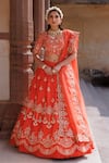 Buy Vinita Bhansali Orange , Organza Sequins, Zari, Embroidery Sunlit Symphony Lehenga Set at Aza Fashions Buy_Vinita Bhansali_Orange , Organza Sequins, Zari, Embroidery Sunlit Symphony Lehenga Set _at_Aza_Fashions