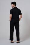 Shop_Niloufer By Aasif Ally_Black Polyester Solid Pant Set _at_Aza_Fashions