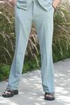 Niloufer By Aasif Ally_Solid Green Shirt And Pant Set _Online_at_Aza_Fashions