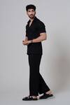 Niloufer By Aasif Ally_Pocketed Black Shirt And Pant Set _Online_at_Aza_Fashions