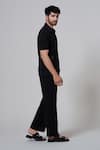 Shop_Niloufer By Aasif Ally_Pocketed Black Shirt And Pant Set _Online_at_Aza_Fashions