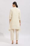 Shop_Samyukta Singhania_Multi Color Cotton Embroidery Collared Kurta Set _at_Aza_Fashions