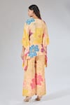Shop_Samyukta Singhania_Multi Color Printed Kaftan And Pants Set _at_Aza_Fashions
