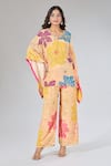 Samyukta Singhania_Multi Color Printed Kaftan And Pants Set _Online_at_Aza_Fashions