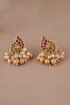Buy_Smars Jewelry_Gold Pearl Peacock Pendant Set _Online_at_Aza_Fashions